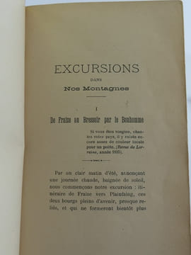Excursions dans nos Montagnes. Abbé G. FLAYEUX (Curé de Ménarmont)