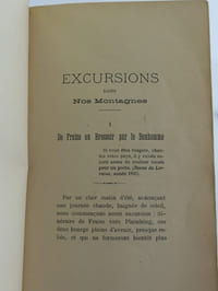 Excursions dans nos Montagnes