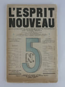 L'ESPRIT NOUVEAU N°5. Revue Internationale illustrée de l'activité contemporaine, paraissant le 15 de chaque mois. Arts - Lettres - Sciences. Contient : L'esthétique sans Amour, Ch. Lalo -  L'Art de Cardarelli, E. Cecchi. - Fouquet, B. - L'Art de Whitman, L. Balzagette. - Juan Gris, M. Raynal. - Appels de sons, Appels de sens, P. Dermée. - Tagire, Céline Arnauld. - Les Tracés-Régulateurs, Le Corbusier-Saunier. -  Règnes, P. Recht. - Parlons Peinture, Léonce Rosenberg. - Esthétique musicale, Migot. - Photogénie, Delluc. De quelques acrobates, R. Bizet. - De l'emploi du verre grossissant, F. Divoire. -  Le Tactilisme,***. -  Les revues : Cubisme, Waldemar Georges. -  Edison Spirite, Jean Finot. -  Le Jeune Taine, G. Brunet. - Les Jeunes Revues allemandes, Ivan Goll. - Les sports, Laglenne. - Les Expositions, Vauvrecy. Bibliographie - Echos de l'Hôtel Drouot - Echos du mois - La reine de Saba, Knut Hamsun.  par Collectif. Ch. Lalo, E. Cecchi, B., L. Balzagette, P. Dermée, Céline,  Arnauld, Le Corbusier-Saunier, P. Recht, Léonce Rosenberg, Migot, Delluc, R. Bizet, F. Divoire, Waldemar Georges,  Jean Finot, G. Brunet, Ivan Goll, Laglenne, Vauvrecy, Knut Hamsun. - Image 1