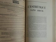 L'ESPRIT NOUVEAU N°5. Revue Internationale illustrée de l'activité contemporaine, paraissant le 15 de chaque mois. Arts - Lettres - Sciences. Contient : L'esthétique sans Amour, Ch. Lalo -  L'Art de Cardarelli, E. Cecchi. - Fouquet, B. - L'Art de Whitman, L. Balzagette. - Juan Gris, M. Raynal. - Appels de sons, Appels de sens, P. Dermée. - Tagire, Céline Arnauld. - Les Tracés-Régulateurs, Le Corbusier-Saunier. -  Règnes, P. Recht. - Parlons Peinture, Léonce Rosenberg. - Esthétique musicale, Migot. - Photogénie, Delluc. De quelques acrobates, R. Bizet. - De l'emploi du verre grossissant, F. Divoire. -  Le Tactilisme,***. -  Les revues : Cubisme, Waldemar Georges. -  Edison Spirite, Jean Finot. -  Le Jeune Taine, G. Brunet. - Les Jeunes Revues allemandes, Ivan Goll. - Les sports, Laglenne. - Les Expositions, Vauvrecy. Bibliographie - Echos de l'Hôtel Drouot - Echos du mois - La reine de Saba, Knut Hamsun.  par Collectif. Ch. Lalo, E. Cecchi, B., L. Balzagette, P. Dermée, Céline,  Arnauld, Le Corbusier-Saunier, P. Recht, Léonce Rosenberg, Migot, Delluc, R. Bizet, F. Divoire, Waldemar Georges,  Jean Finot, G. Brunet, Ivan Goll, Laglenne, Vauvrecy, Knut Hamsun. - Image 4