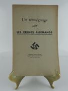 Un témoignage sur les Crimes allemands. Récit d'un cheminot déporté rapatrié, après 15 mois de séjour dans les bagnes nazis. par Récit rédigé par M. CHAMBON, Contremaître à Moulins et résistant. - Image 1
