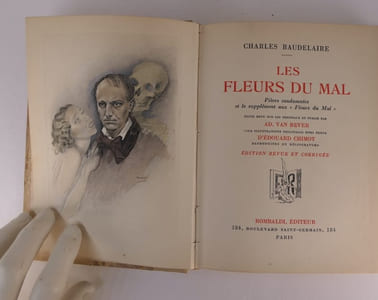Les Fleurs du Mal. Cinq illustrations en couleurs de Edouard Chimot reproduites en héliogravure.