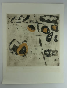 Lithographie originale "Birnen" par Greta Leuzinger, titrée, numérotée 30/200 et  signée au crayon dans la marge.