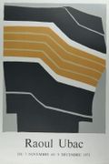 (Affiche lithographiée) RAOUL UBAC, Galerie Michel Vokaer, 13 rue de la Régence, Bruxelles. 7 novembre au 9 décembre 1973 par Raoul UBAC.