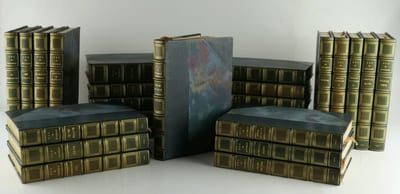 OEUVRES COMPLETES de Guy de Maupassant. Augmentées de Notes, de la Correspondance et de 35 Nouvelles inédites, Ecrites de 1881 à 1892.  Boule de Suif.  Des Vers. Lettres de Madame Laure de Maupassant à Gustave Flaubert - La maison Tellier - Mademoiselle Fifi - Une Vie - Contes de la Bécasse - Clair de lune - Les Soeurs Rondoli - Miss Harriet - Toine - Yvette - Bel-Ami -  Contes du jour et de la nuit - Monsieur Parent - La petite Roque - Mont-Oriol - Pierre et Jean - Le rosier de Madame Husson - Fort comme la mort - La main gauche - La vie errante - Notre Coeur - L'inutile beauté - Théâtre - Oeuvres posthumes 1 et 2 : Le Père Milon - Le Colporteur. Les dimanches d'un bourgeois de Paris. La vie d'un paysagiste. Etude sur Gustave Flaubert -  L'âme étrangère - L'Angélus. 26 volumes sur 29.