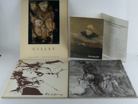 Gillet. Catalogue de l'exposition des oeuvres récentes 13 janvier - 8 février 1961. . Roger Adgar GILLET. Texte de Jean Grenier et Pierre Alechinsky.
