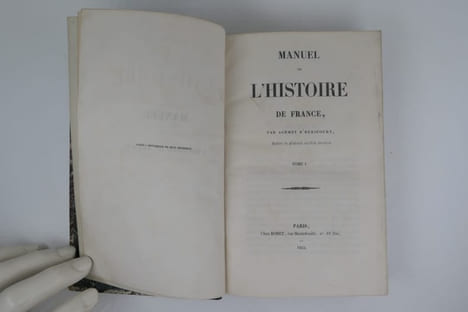 Manuel de l'Histoire de France. En 2 tomes.. Achmet d'Héricourt (1819-1871)
