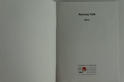 2 catalogues d'exposition : Aiyoung Yun Secret Garden, video installation. November 13th - December 30th 2002. Marble Place, St. Petersburgn Russia, 23p. // Aiyoung YUN Rêve, 12 septembre - 25 octobre 2003, texte Oliveri Reneau