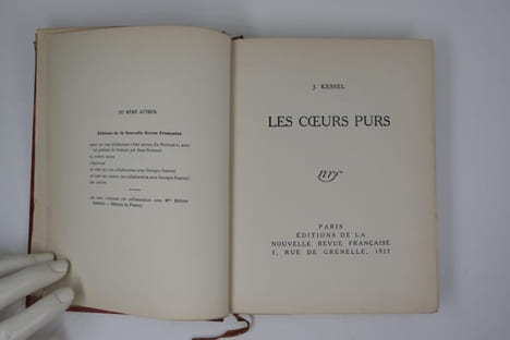 Les coeurs purs : Mary de Cork, Makhno et sa juive, Le thé du capitaine Sogoub. Edition originale. Un des 111 exemplaires réimposés dans le format ...