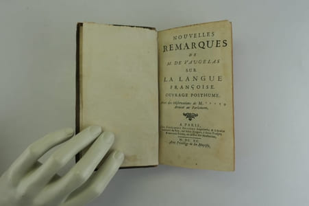 Nouvelles remarques de M. de Vaugelas sur la langue francoise. Ouvrage posthume. Avec des observations de M... (Alemand) avocat au parlement.