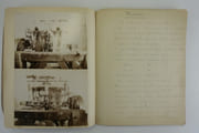 (Automobile) MERCEDES 40 HP. Cahier manuscrit de 28 pages rédigé par un ingénieur, décrivant d'une manière très détaillée les caractéristiques techniques de cette automobile, agrémenté de photos d'époque, de croquis et de coupes techniques sur papier calque. Le cahier est vraisemblablement contemporain de la sortie de ce modèle (1923).  par Anonyme - Image 1