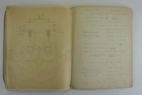 (Automobile) MERCEDES 40 HP. Cahier manuscrit de 28 pages rédigé par un ingénieur, décrivant d'une manière très détaillée les caractéristiques ...