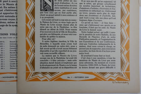Le Musée du Livre. Bulletin Mensuel. Année complète du numéro 1 à 10, d'Octobre 1928 à juillet 1929 (pas de parution en août et septembre)