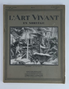 L'ART VIVANT en Norvège. 6e année, n°144. Couverture : Per Krohg - Les ïles Lofoten. Tidens Tegn le journal de toute la Norvège.. Collectif.