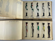 Carnets de dessins originaux représentant les UNIFORMES des SOLDATS du 18e s. et du Premier Empire. Le premier carnet est consacré à l'uniforme en France, le second représente les uniformes de différentes régions et pays : Langonie, Grand Duché de Geisberg, Royaume de Warland (RU), Empire de Modaquie (?), Royaume de Romagne, Royaume de Margovie.  par Anonyme - Image 5