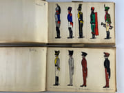 Carnets de dessins originaux représentant les UNIFORMES des SOLDATS du 18e s. et du Premier Empire. Le premier carnet est consacré à l'uniforme en France, le second représente les uniformes de différentes régions et pays : Langonie, Grand Duché de Geisberg, Royaume de Warland (RU), Empire de Modaquie (?), Royaume de Romagne, Royaume de Margovie.  par Anonyme - Image 7