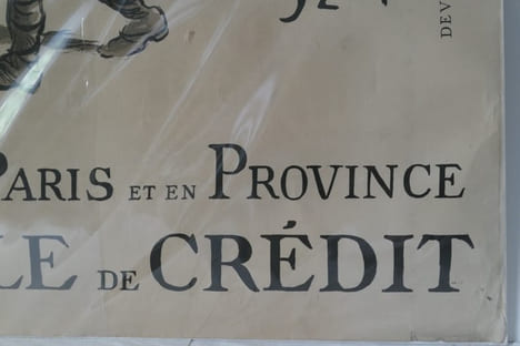 (PREMIERE GUERRE MONDIALE) Affiche Guerre 1914-1918: 4e Emprunt National. "Pour le triomphe Souscrivez à l'emprunt national, les souscriptions sont ...