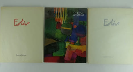 ESTEVE Réunion de 3 catalogues d'exposition de la Galerie Nathan : Neue Galerie Zürich, Dr Peter Nathan : Estève Aquarelle. Introduction par Dora ...