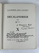 Decalandrier ou de L'Autobus Passy-Bourse à la Poésie pure. Très bel envoi pleine page à Maurice Rat sous forme de poème. par Tristan DEREME - Image 2