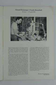 Catalogue d'exposition. Gérard Fromanger 1962-1985 i Lunds Konsthall 16 mars - 23 april 1985. Gérard FROMANGER - Marianne Nanne-Brahammar, Jacques ...