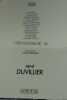 René DUVILLIER. ENVOI de l'artiste à Jean-Dominique Rey.. René DUVILLIER. Notes impromptues consignées par Valère Bertrand.
