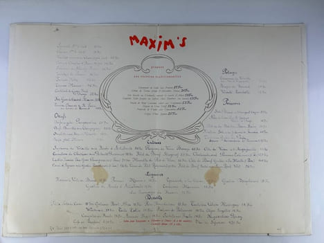 (Menu) RESTAURANT " MAXIM'S ". Illustration de couverture par SEM. Format 26x37cm. Marie Joseph Georges Goursat dit SEM( 1863-1934)