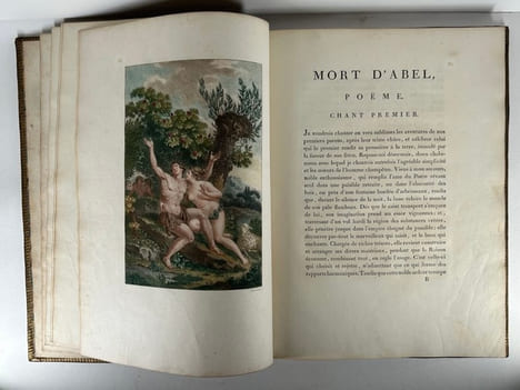 Mort d'Abel, Poëme De Gessner, Traduit Par Hubert. Édition Ornée d'Estampes imprimées en couleur, d'après les Dessins De M. Monsiau, Peintre De ...
