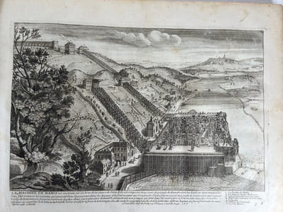 Réunion de 127 planches de la collection VEUE (vue) ET PERSPECTIVE sur les Château de Versailles, Fontainebleau, Chantilly, Marly, Noisy le Roi, Saint-Cloud, Meudon, Chilly, Maison, Montceaux, Raincy