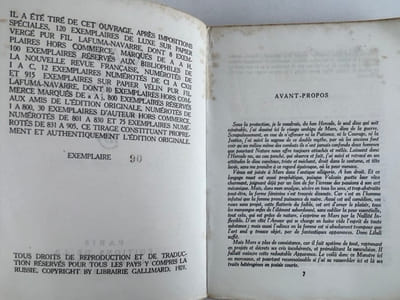 Mars ou la Guerre Jugée. Edition originale.  