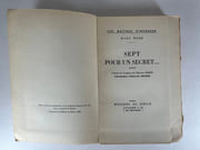 Sept pour un secret... (Seven for a secret). Traduction de l'anglais par Maurice Rémon. Introduction d'Edmond Jaloux. par Mary WEBB - Image 2