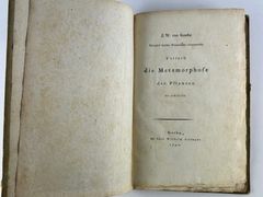 Versuch die Metamorphose der Pflanzen zu erklären. Erstausgabe / Edition originale. par Johann Wolfgang von GOETHE