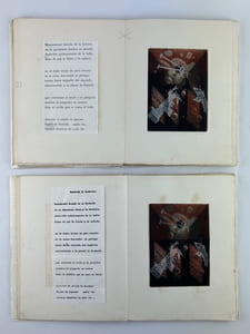 LIVRE D'ARTISTE - MAQUETTES pour "Poèmes - Cinq gravures originales de Visat", en deux états.