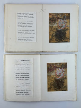 LIVRE D'ARTISTE - MAQUETTES pour "Poèmes - Cinq gravures originales de Visat", en deux états. . ARRABAL - Georges VISAT