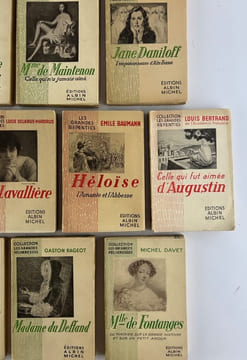 Réunion de 10 titres de la Collection Les Grandes Pécheresses et Les Grandes Repenties. Pécheresses : Madame Récamier. Mme de Fontanges ou fantaisie ...