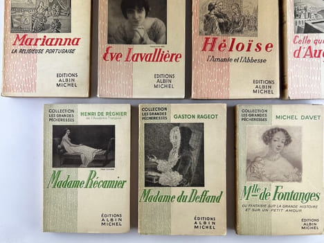 Réunion de 10 titres de la Collection Les Grandes Pécheresses et Les Grandes Repenties. Pécheresses : Madame Récamier. Mme de Fontanges ou fantaisie ...