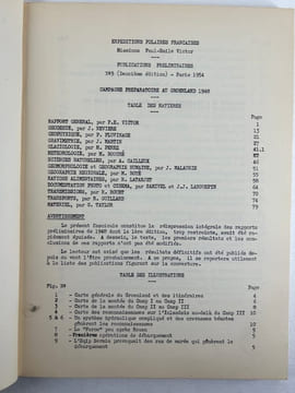 Expéditions Polaires Françaises - Missions Paul-Emile Victor- Expéditions Arctique : CAMPAGNE PREPARATOIRE AU GROENLAND 1948 Rapports préliminaires 5. ...