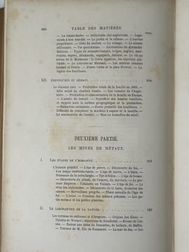 La vie souterraine ou Les mines et les mineurs. Ouvrage illustré de 160 gravures sur bois, de 20 cartes tirées en couleurs et de 10 planches imprimées ...