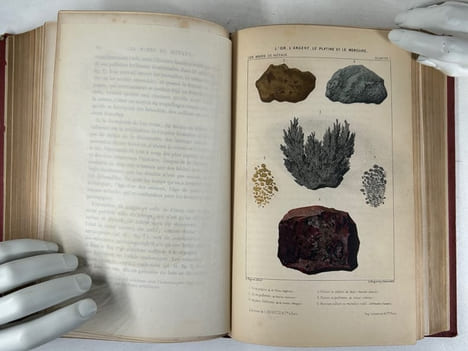 La vie souterraine ou Les mines et les mineurs. Ouvrage illustré de 160 gravures sur bois, de 20 cartes tirées en couleurs et de 10 planches imprimées ...