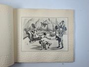 (CURIOSA)  Album anonyme illustré de 15 planches érotico-humoristiques N/B sur fort papier couché contrecollées sur un papier matière. Chaque planche illustre une thématique : La confection, Le salon de coiffure/barbier, La chirurgie, La chasse, Le jardinage, L'orchestre, Le tribunal, La vie monacale, Le cirque, Le bal, L'Orient, La restauration, L'Enfer, La rue, La vie nocturne à Paris. par Anonyme - Image 10