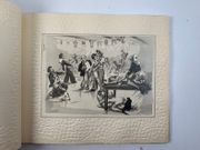 (CURIOSA)  Album anonyme illustré de 15 planches érotico-humoristiques N/B sur fort papier couché contrecollées sur un papier matière. Chaque planche illustre une thématique : La confection, Le salon de coiffure/barbier, La chirurgie, La chasse, Le jardinage, L'orchestre, Le tribunal, La vie monacale, Le cirque, Le bal, L'Orient, La restauration, L'Enfer, La rue, La vie nocturne à Paris. par Anonyme - Image 11