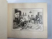 (CURIOSA)  Album anonyme illustré de 15 planches érotico-humoristiques N/B sur fort papier couché contrecollées sur un papier matière. Chaque planche illustre une thématique : La confection, Le salon de coiffure/barbier, La chirurgie, La chasse, Le jardinage, L'orchestre, Le tribunal, La vie monacale, Le cirque, Le bal, L'Orient, La restauration, L'Enfer, La rue, La vie nocturne à Paris. par Anonyme - Image 13