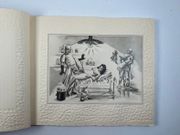 (CURIOSA)  Album anonyme illustré de 15 planches érotico-humoristiques N/B sur fort papier couché contrecollées sur un papier matière. Chaque planche illustre une thématique : La confection, Le salon de coiffure/barbier, La chirurgie, La chasse, Le jardinage, L'orchestre, Le tribunal, La vie monacale, Le cirque, Le bal, L'Orient, La restauration, L'Enfer, La rue, La vie nocturne à Paris. par Anonyme - Image 4