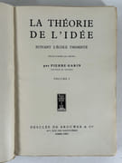 La théorie de l'idée suivant l'école thomiste (étude d'après les textes). En 2 volumes, complet.  par Pierre GARIN - Image 3
