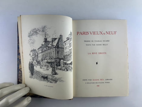 Paris Vieux & Neuf. En 2 volumes : La Rive Gauche, La Rive Droite. Illustrations en noir de Charles Huard. André Billy - Charles Huard
