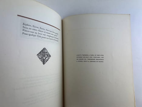 La Rose des Vents. Poème orné de bois gravés par Paul Vera. Envoi à Eugène Marsan. . Paul LECLERE