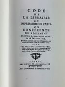 Code de la Librairie et Imprimerie de Paris, ou Conférence du réglement arrêté au Conseil d'Etat du Roy, le 28 février 1723, et rendu commun pour tout le royaume, par Arrêt du Conseil d'Etat du 24 mars 1744, avec les Anciennes Ordonnances, Edits, Déclarations, Arrêts, Réglemens & Jugemens rendus au sujet de la Librairie & de l'Imprimerie, depuis l'an 1332 jusqu'à présent.  par Claude Marin SAUGRAIN - Image 2