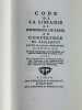 Code de la Librairie et Imprimerie de Paris, ou Conférence du réglement arrêté au Conseil d'Etat du Roy, le 28 février 1723, et rendu commun pour tout ...