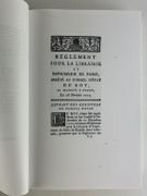 Code de la Librairie et Imprimerie de Paris, ou Conférence du réglement arrêté au Conseil d'Etat du Roy, le 28 février 1723, et rendu commun pour tout le royaume, par Arrêt du Conseil d'Etat du 24 mars 1744, avec les Anciennes Ordonnances, Edits, Déclarations, Arrêts, Réglemens & Jugemens rendus au sujet de la Librairie & de l'Imprimerie, depuis l'an 1332 jusqu'à présent.  par Claude Marin SAUGRAIN - Image 9