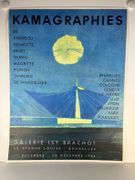 (AFFICHE- SURREALIME)  KAMAGRAPHIES de Andreou, Delmotte, Ernst, Goerg, Magritte, Pignon, Tanning, De Waroquier. Galerie Isy Brachot. Illustrations de Max Ernst. 1966 par 