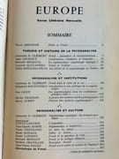 Revue Europe 539. Mars 1974. Freud par Revue Europe. Collectif - Image 2